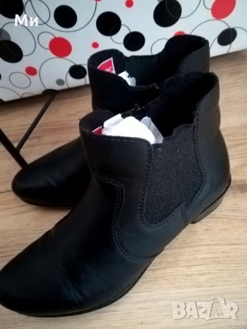 Дамски черни боти Рикер Rieker, размер 37 и боти с пайети , снимка 2 - Дамски боти - 35242471