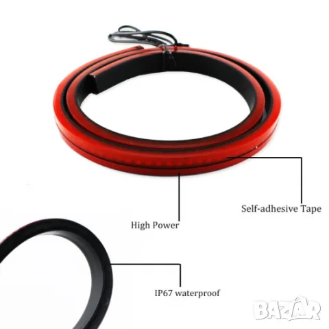 Водоустойчива LED стоп лента 12 V, 105 cm, снимка 2 - Аксесоари и консумативи - 55864279