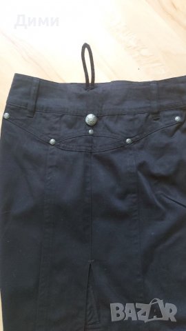 Черна елегантна пола, снимка 2 - Поли - 37936662