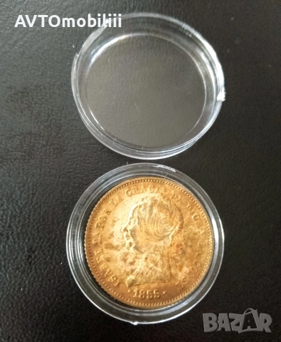 Позлатена испанска монета в капсула, снимка 4 - Нумизматика и бонистика - 52859391