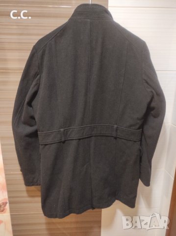 Strellson Черно вълнено палто, размер Л, 50 лв, снимка 6 - Палта - 37921493