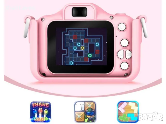 Детски дигитален фотоапарат за снимки, видео и игри - син или розов, снимка 10 - Образователни игри - 47913847