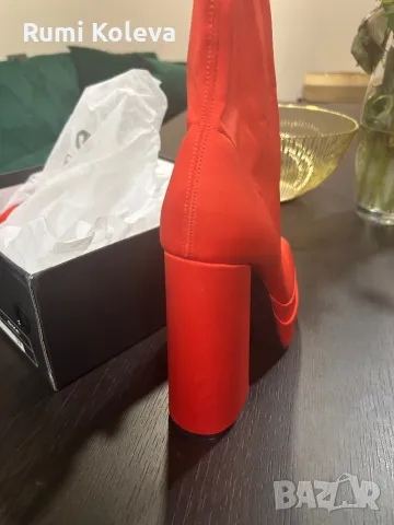 Сатенени боти, снимка 3 - Дамски боти - 47810284