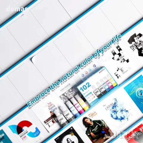 102 резервни бутилки за пълнене с черно и цветно мастило за Eco Tank принтер, снимка 6 - Консумативи за принтери - 49275739