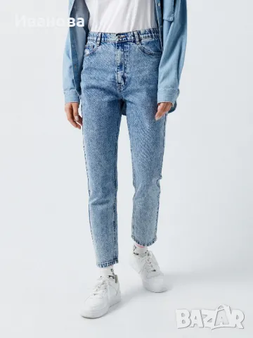 Светлосини дънки от класически деним 100% памук, снимка 3 - Дънки - 49598479