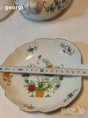 Немска порцеланова фруктиера листо и бонбониера    21/1, снимка 6 - Аксесоари за кухня - 37860536