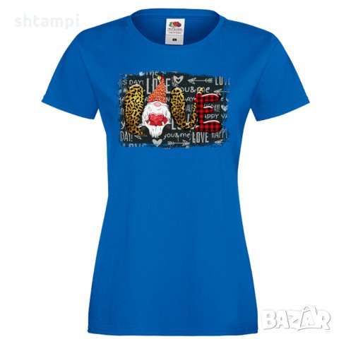 Дамска тениска Valentines Day Gnome Love, снимка 6 - Тениски - 35552305