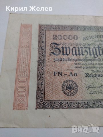 Райх банкнота - Германия - 20 000марки / 1923 година - 17992, снимка 3 - Нумизматика и бонистика - 31024601