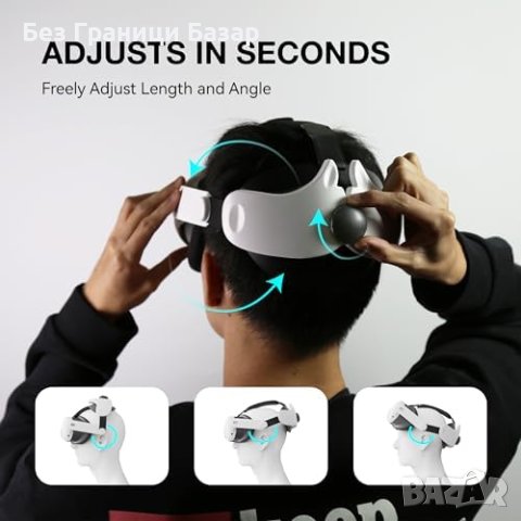 APEXINNO P3 Лента за глава - Комфорт за Meta Quest 3, снимка 4 - Друга електроника - 44211783