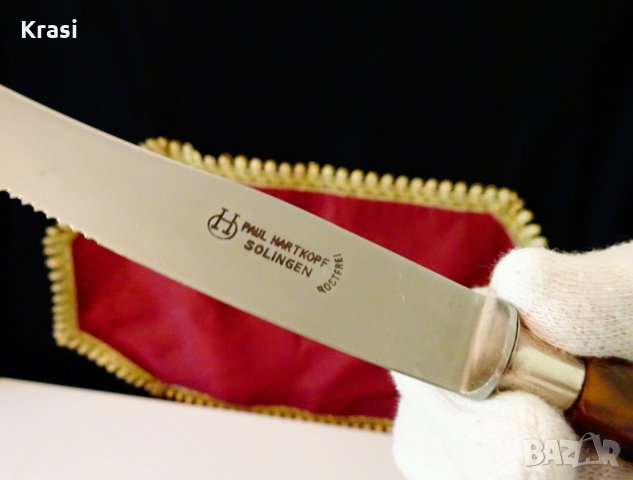 Solingen нож с дръжка от каталин 23 см. , снимка 3 - Прибори за хранене, готвене и сервиране - 33843223