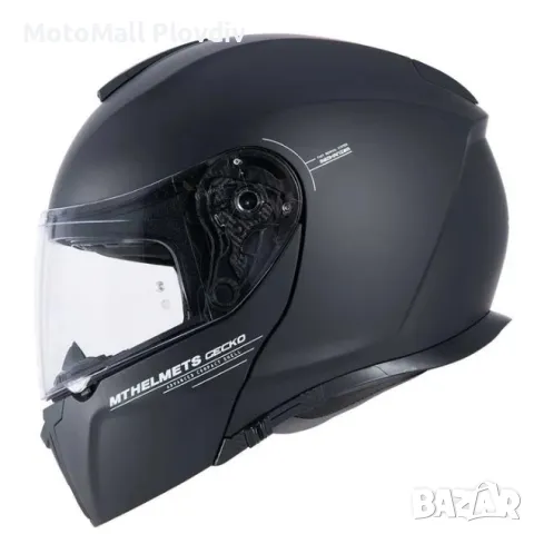 Каска модуларна MT Gecko бял гланц/черен мат мото мотор S/M/L/XL, снимка 2 - Аксесоари и консумативи - 49128699