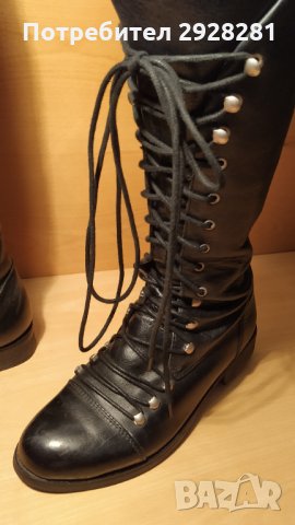 Miz Mooz - дамски ботуши от естествена кожа с връзки, снимка 7 - Дамски ботуши - 31274038