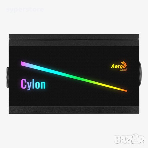 Захранване за настолен компютър Aerocool Cylon 500W ATX/EPS 12V Active PFC 80 PLUS RGB подсветка , снимка 1 - Захранвания и кутии - 40859227