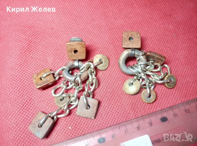 ШАРМАНТНИ ХЕНД МЕЙТ ЕТНО АРТ КЛИПС ОБЕЦИ от КЪСЧЕТА КОКОСОВ ОРЕХ и ЗЛАТИСТИ ВЕРИЖКИ 38875, снимка 2 - Обеци - 47297690