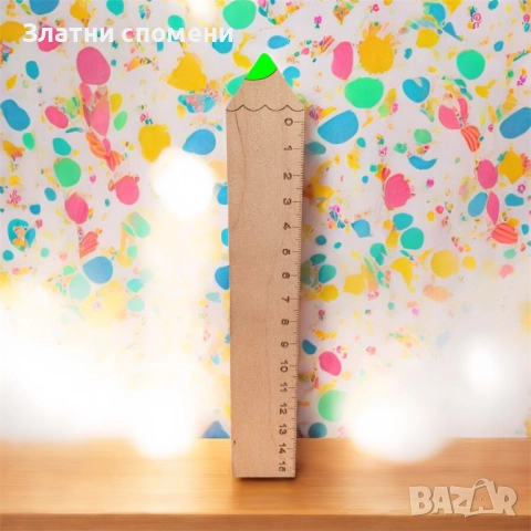 Детска дървена линийка във формата на молив, снимка 5 - Рисуване и оцветяване - 51997642