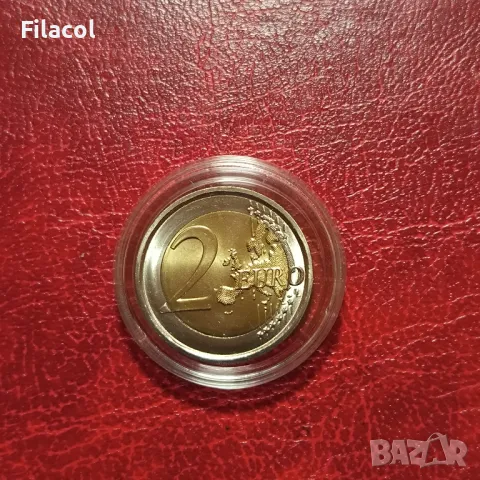 Италия 2 евро 2023 г. Манцони UNC, снимка 2 - Нумизматика и бонистика - 49362370