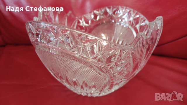 Кристална кръгла бонбониера, снимка 1