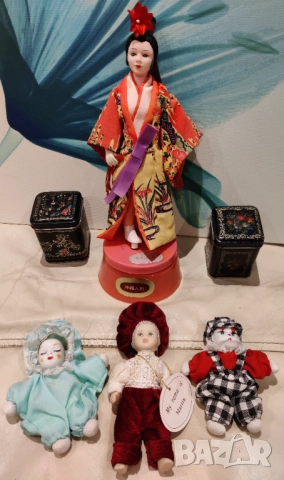 Мини порцеланова кукла. Азиатска кукла 