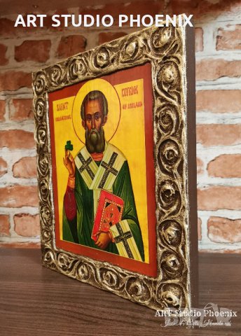 Икона на Свети Патрик icona Saint Patrick, снимка 3 - Картини - 14790252