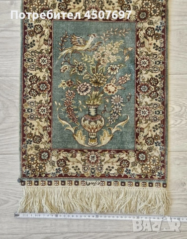Килим Hereke Копринено Искуство., снимка 4 - Антикварни и старинни предмети - 53035623
