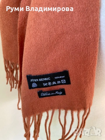 Оранжев шал от кашмир/ различни видове, снимка 5 - Шалове - 47002157