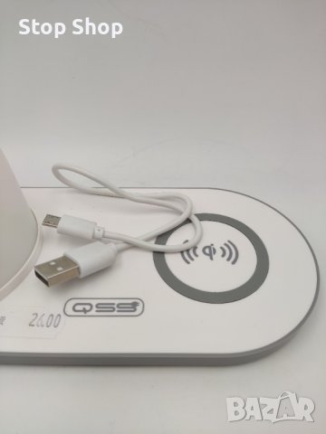QSS LED нощна лампа  Безжично Qi зарядно устройство за смартфон, снимка 5 - Безжични зарядни - 39408167