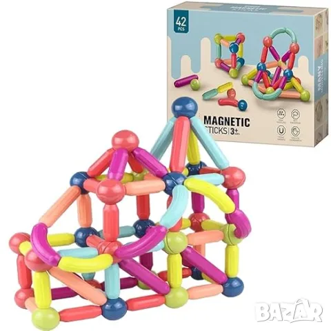 Магнитен конструктор Magnetic Sticks – 42 части