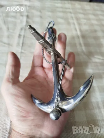  Сребърна Котва от Викториянската Епоха 1890г Сребро 0,925, снимка 2 - Антикварни и старинни предмети - 50255354