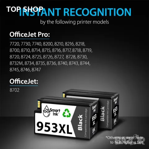 Smart Ink касета с мастило за HP 953XL 953 XL 2 Multipack (2 черни XL), снимка 8 - Консумативи за принтери - 49866432