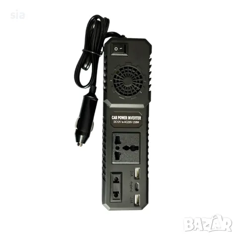 Преобразувател на напрежение, 12v/220v, 200w, снимка 4 - Аксесоари и консумативи - 47338649