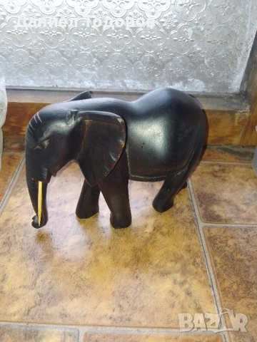 Масивна Дървена Фигура , Слон от Абанос., снимка 8 - Колекции - 52835033