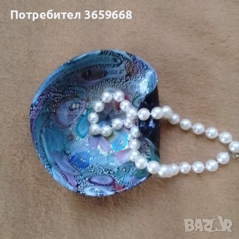 Бижутиера, имплементирано цветно стъкло., снимка 2 - Бижутерийни комплекти - 40176979