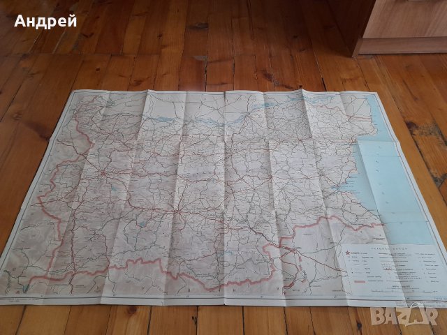 Стара пътна карта България #3, снимка 2 - Други ценни предмети - 34296345