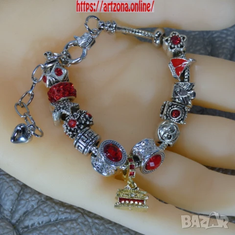⚜️ Разпродажба Гривна с талисмани тип пандора , снимка 6 - Гривни - 47011608