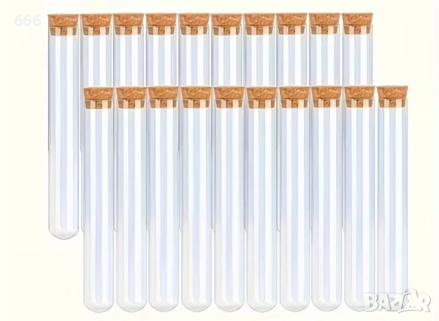 30 броя стъклени епруветки 