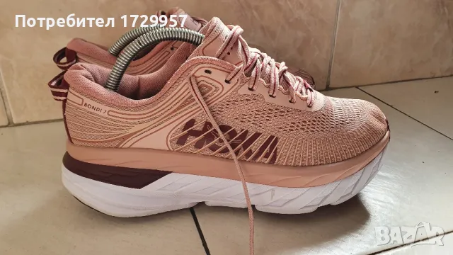 Hoka Bondi 7Misty Rose/Cordovan Номер-38, снимка 6 - Маратонки - 47676070