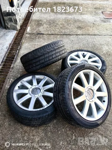 Джанти за Ауди 18 5x112 57.1 ет43 с летни гуми 245 40 18 , снимка 2 - Гуми и джанти - 50355745