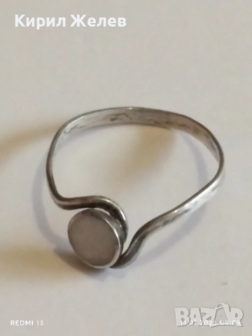 Сребърен пръстен с Лунен камък много красив стилен дизайн 53060, снимка 7 - Пръстени - 53059919