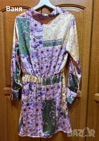 Цветна рокля пейсли дизайн, снимка 2 - Рокли - 52915666