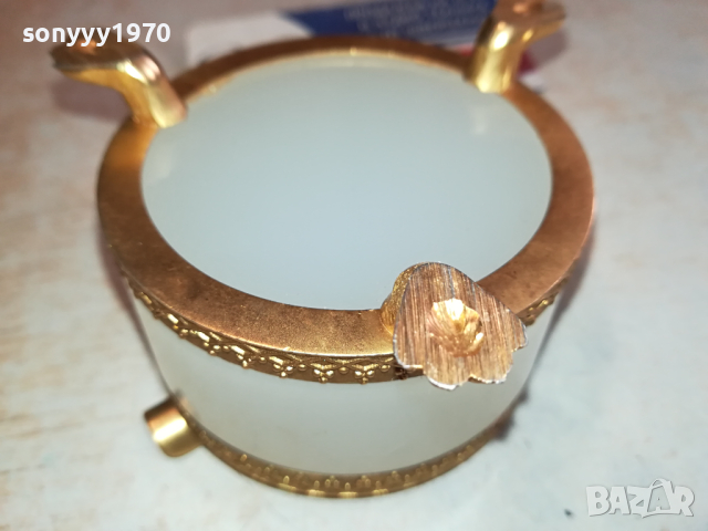 ПЕПЕЛНИК ОТ ГЕРМАНИЯ С МЕДЕН ОБКОВ 1003241535, снимка 13 - Антикварни и старинни предмети - 44698013