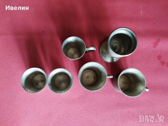 лот от шест метални чаши, снимка 2 - Антикварни и старинни предмети - 29719851