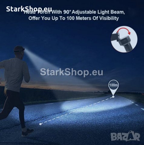  Професионален Челник за глава с ZOOM и сензор за движение, снимка 3 - Къмпинг осветление - 30499764