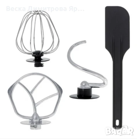 Планетарен миксер с купа от инокс Techwood TRO-1055, 1000W, 5л., 3бъркалки, 6степени + Pulse, Червен, снимка 3 - Друга електроника - 51413366