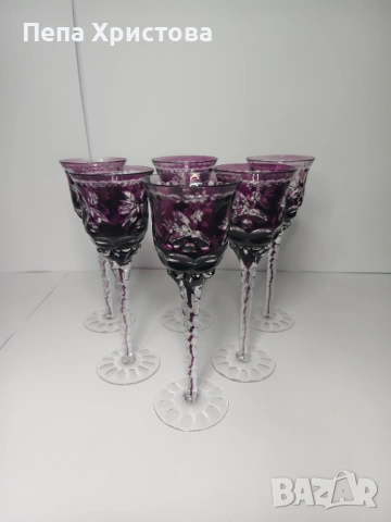 Комплект от 6 броя чаши за вино , снимка 8 - Чаши - 54095702