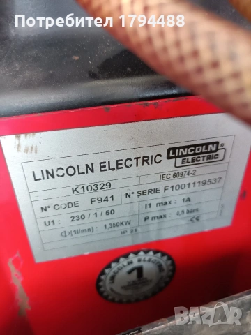 Телоподаващо Lincoln CV420 Mig Mag CO2, снимка 3 - Други машини и части - 54156556