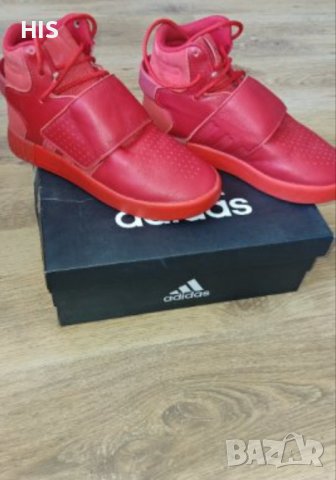 Adidas високи кецове оригинални червени Джорданки, снимка 1 - Детски маратонки - 37569587