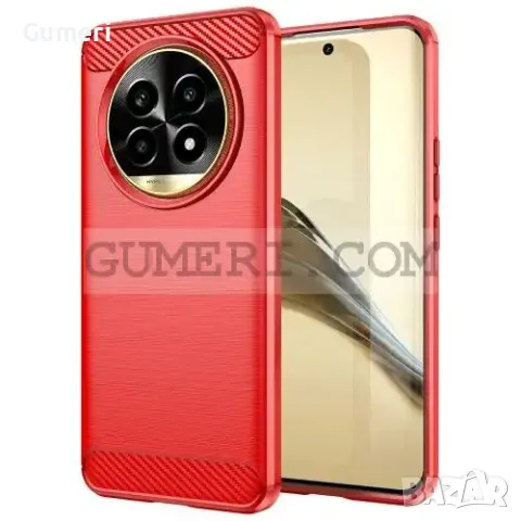 Realme 13 Pro  Противоударен Силиконов Гръб - Карбон ''Шарк', снимка 2 - Калъфи, кейсове - 48038610