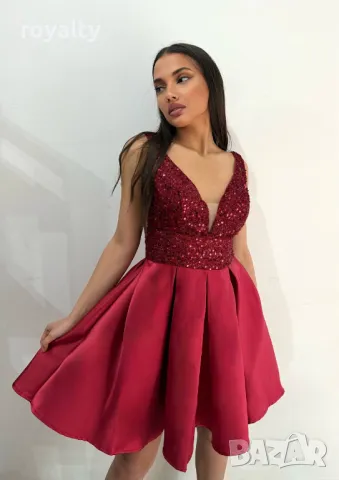 Червена дамска рокля , снимка 2 - Рокли - 50272284
