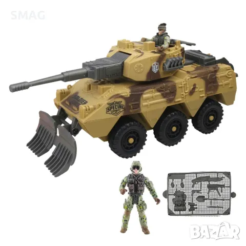 Боен танк с два войника и оръжия S_1241626