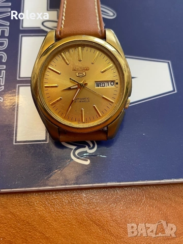 Мъжки Seiko 5 автоматик позлатен 